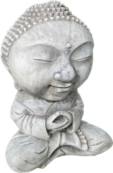 Product image 8 of the product “Nima - Sitting monk with big head, 30 cm H | cast stone ”
